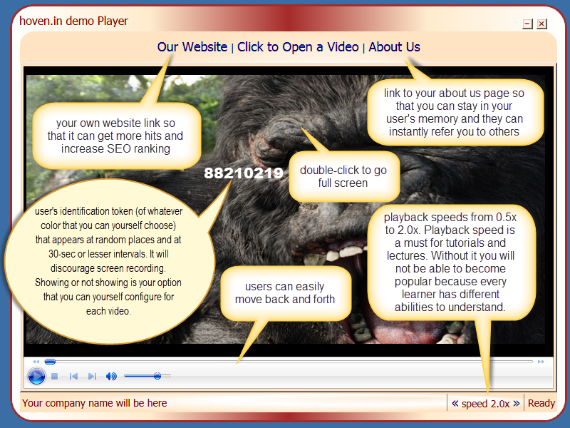 Main DRM player screenshot
